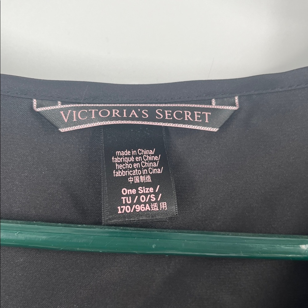 Victorias Secret Black Ruffle Robe One Size - Picture 5 of 8
